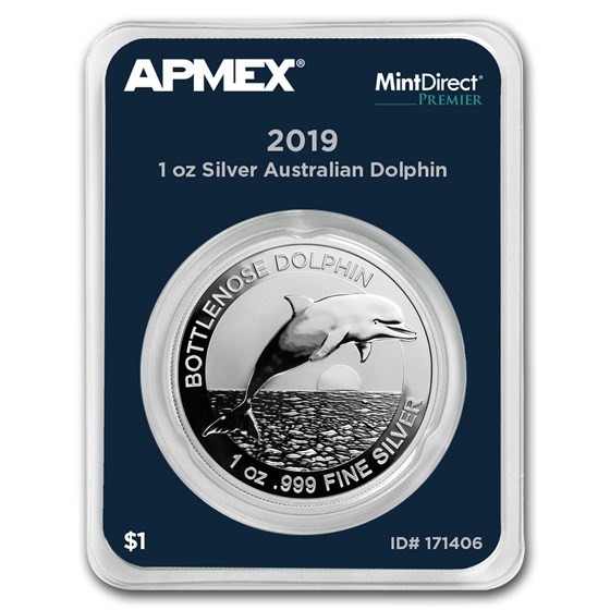 2019 Australia 1 oz Silver $1 Dolphin (MintDirect® Premier) 2019 Australia 1 oz Silver $1 Dolphin (MintDirect® Premier)
