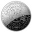 2019 Australia 1 oz Silver $5 Map of the World Domed Proof Coin