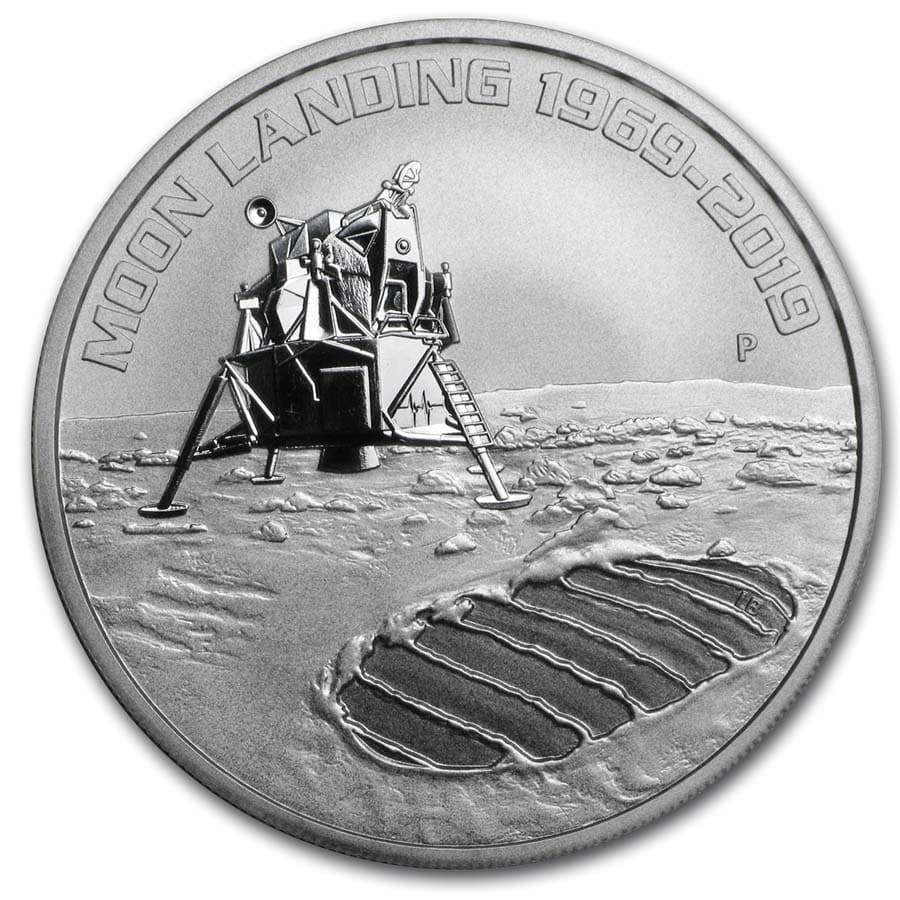 2019 Australia 1 oz Silver Anniversary of the Moon Landing BU