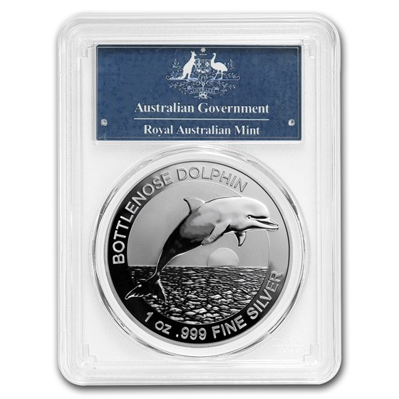 2019 Australia 1 oz Silver Dolphin MS-70 PCGS (FirstStrike®) 2019 Australia 1 oz Silver Dolphin MS-70 PCGS (FirstStrike®)