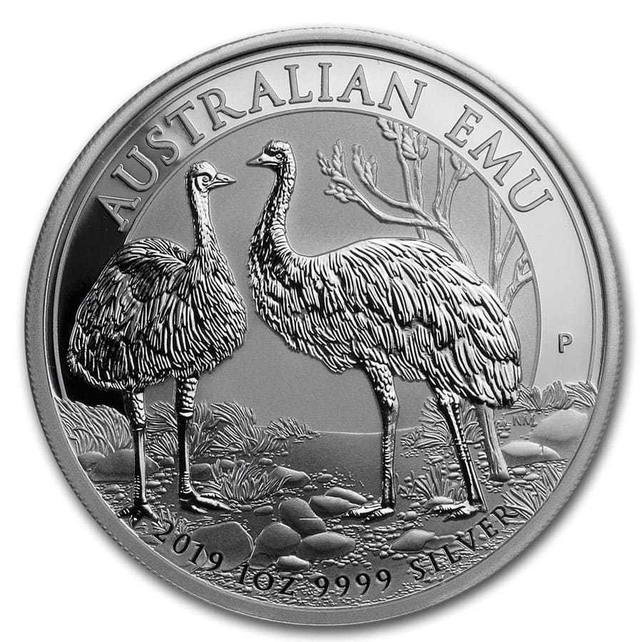 2019 Australia 1 oz Silver Emu BU