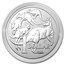 2019 Australia 1 oz Silver Kangaroo w/Merlion Privy (Capsule)