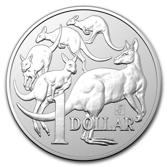 2019 Australia 1 oz Silver Kangaroo w/Merlion Privy (Capsule)