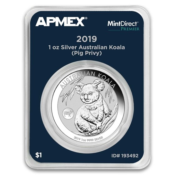 2019 Australia 1 oz Silver Koala Pig Privy (MintDirect® Premier) 2019 Australia 1 oz Silver Koala Pig Privy (MintDirect® Premier)