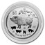 2019 Australia 1 oz Silver Lunar Pig BU (Series II)
