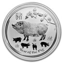 2019 Australia 1 oz Silver Lunar Pig BU (Series II)