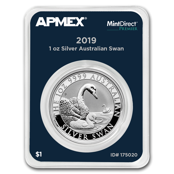 2019 Australia 1 oz Silver Swan (MintDirect® Premier Single) 2019 Australia 1 oz Silver Swan (MintDirect® Premier Single)