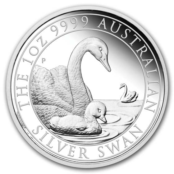 2019 Australia 1 oz Silver Swan Proof (w/Box & COA)