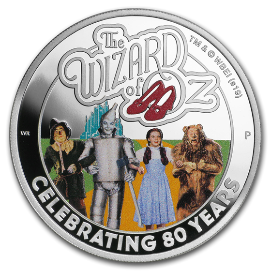 2019 Australia 1 oz Silver The Wizard of Oz 80th Anniv Proof 2019 Australia 1 oz Silver The Wizard of Oz 80th Anniv Proof