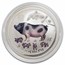 2019 Australia 10 oz Silver Lunar Colorized Pig BU