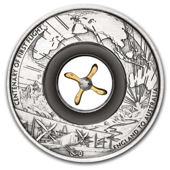 2019 Australia 2 oz Silver 100th Anniv of the First Flight Proof 2019 Australia 2 oz Silver 100th Anniv of the First Flight Proof
