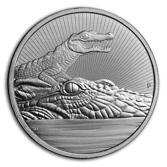 2019 Australia 2 oz Silver Crocodile BU (Piedfort) 2019 Australia 2 oz Silver Crocodile BU (Piedfort)