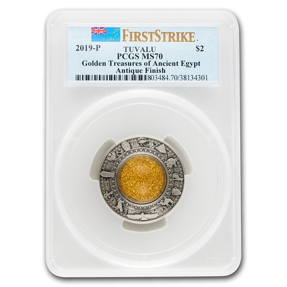 2019 Australia 2 oz Silver Treasures of Ancient Egypt MS-70 PCGS 2019 Australia 2 oz Silver Treasures of Ancient Egypt MS-70 PCGS