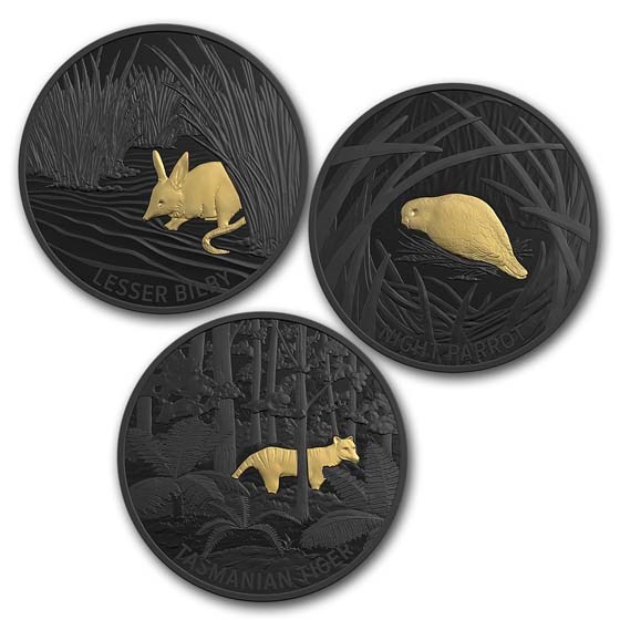2019 Australia 3-Coin 1 oz Silver Fauna Series Proof Set