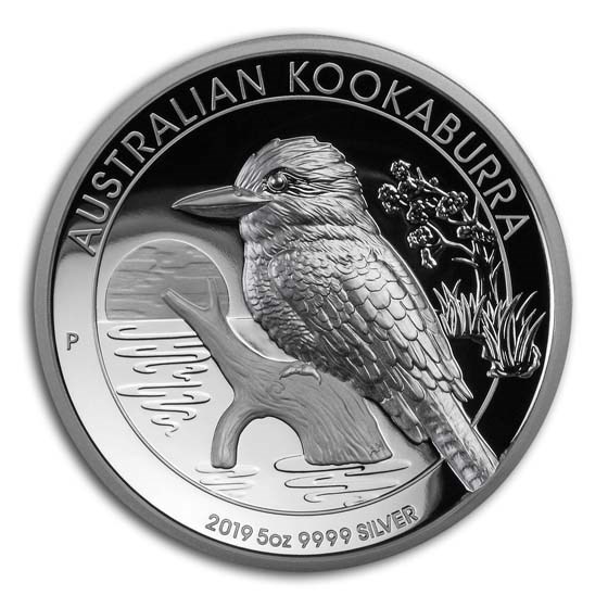 2019 Australia 5 oz Silver Kookaburra Proof (High Relief) 2019 Australia 5 oz Silver Kookaburra Proof (High Relief)