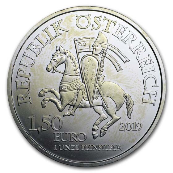 2019 Austria 1 oz Silver 825th Anniversary BU (Abrasions, Random)