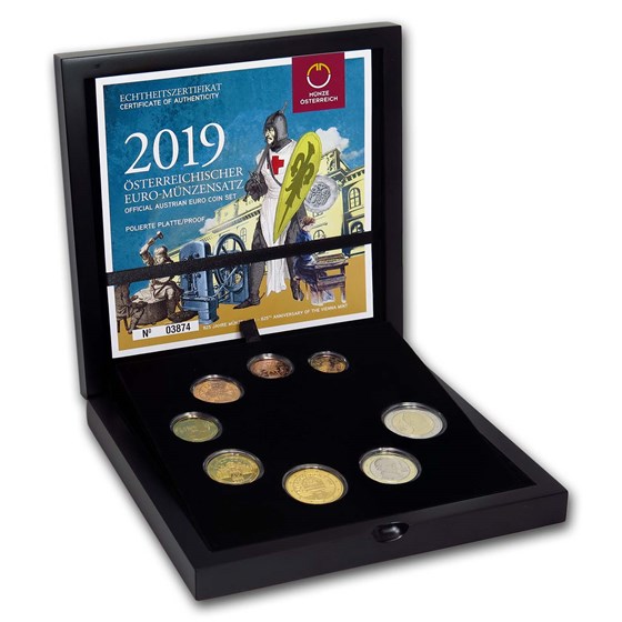 2019 Austria 825th Anniversary Euro Proof Coin Set 2019 Austria 825th Anniversary Euro Proof Coin Set