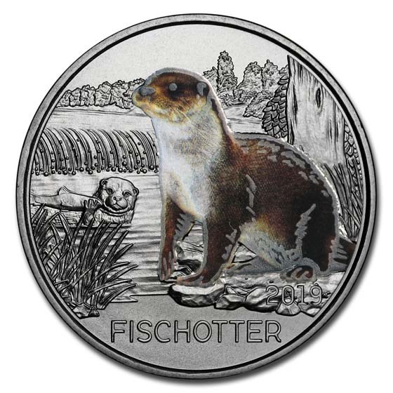 2019 Austria Cupro-Nickel €3 Colorful Creatures (The Otter)