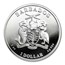 2019 Barbados 1 oz Silver Caribbean Seahorse BU