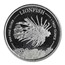 2019 Barbados 1 oz Silver Lionfish BU