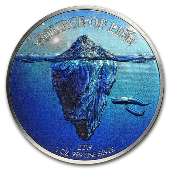 2019 Benin 1 oz Silver 1,000 Francs Source of Life: Water 2019 Benin 1 oz Silver 1,000 Francs Source of Life: Water