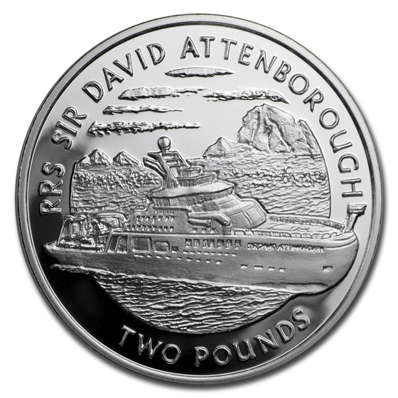 2019 British Antarctic Terr. Silver RRS Sir David Attenborough Pf 2019 British Antarctic Terr. Silver RRS Sir David Attenborough Pf