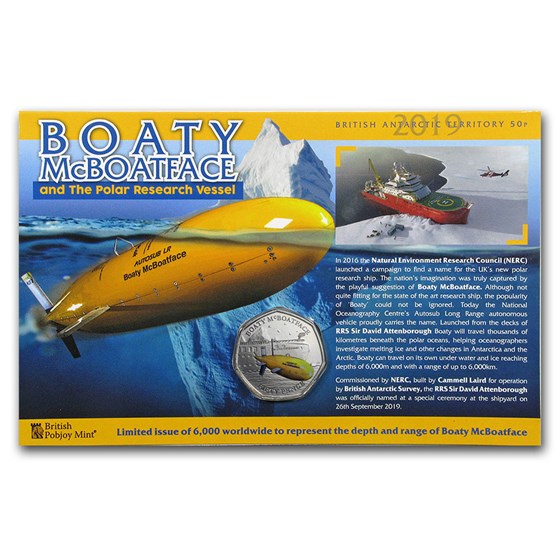 2019 British Antarctic Territory Cupro-Nickel Boaty McBoatface 2019 British Antarctic Territory Cupro-Nickel Boaty McBoatface