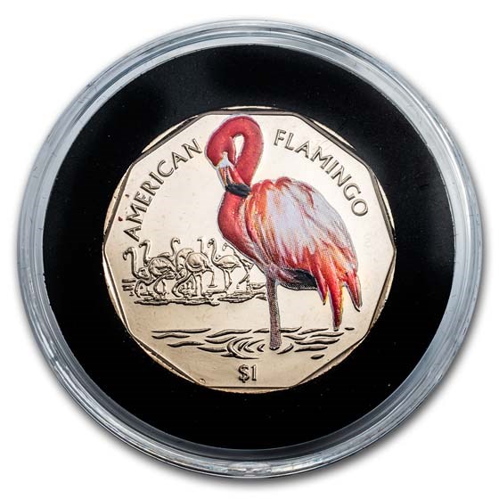 2019 British Virgin Islands Virenium $1 American Flamingo 2019 British Virgin Islands Virenium $1 American Flamingo