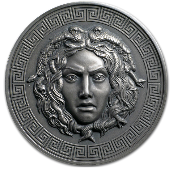 2019 Cameroon 3 oz Silver 3D Ultra High Relief Medusa (No Box) 2019 Cameroon 3 oz Silver 3D Ultra High Relief Medusa (No Box)