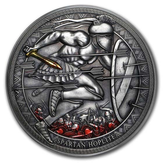 2019 Cameroon 3 oz Silver Legendary Warriors: Spartan Hoplite 2019 Cameroon 3 oz Silver Legendary Warriors: Spartan Hoplite