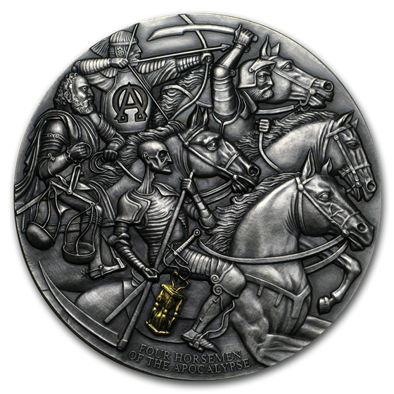 2019 Cameroon 3 oz Silver The Four Horsemen of the Apocalypse 2019 Cameroon 3 oz Silver The Four Horsemen of the Apocalypse