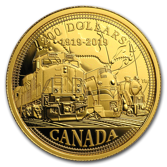 2019 Canada 1/2 oz Gold $200 100th Anniversary of CN 2019 Canada 1/2 oz Gold $200 100th Anniversary of CN