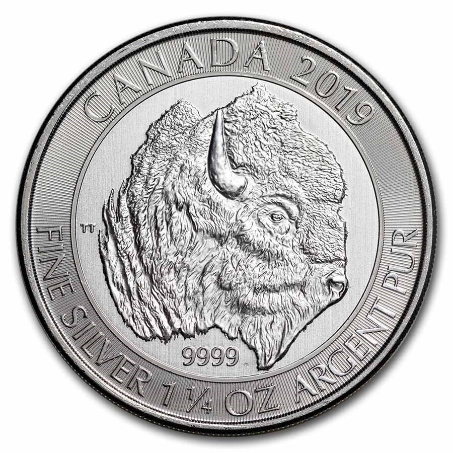 Silver Bison Buy 2019 Canadian 1.25 oz Silver Bison BU (Abrasions) | APMEX
