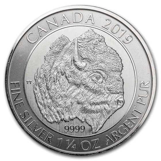 2019 Canada 1.25 oz Silver $8 Bison BU