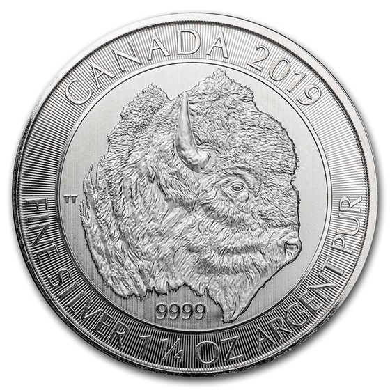 2019 Canada 1.25 oz Silver $8 Bison BU 2019 Canada 1.25 oz Silver $8 Bison BU