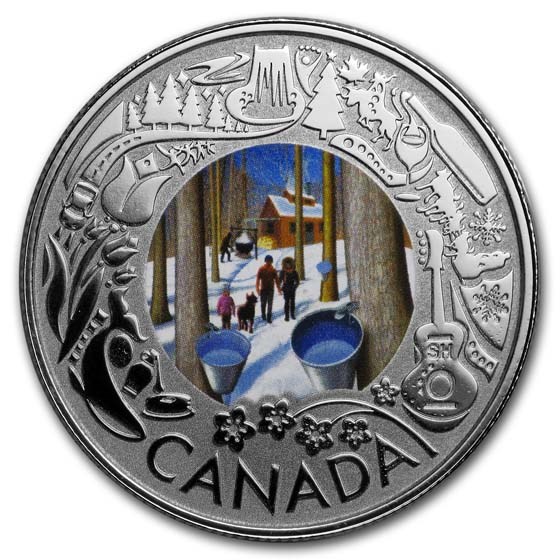 2019 Canada 1/4 oz Ag $3 Celebrating Canadian Fun: Maple Syrup 2019 Canada 1/4 oz Ag $3 Celebrating Canadian Fun: Maple Syrup