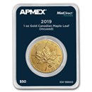 2019 Canada 1 oz Gold Incused Maple Leaf (MintDirect® Premier)