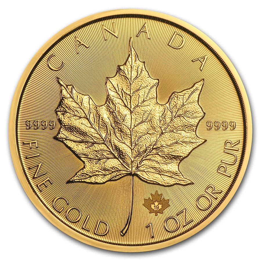 2019 Canada 1 oz Gold Maple Leaf BU