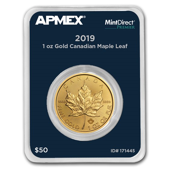2019 Canada 1 oz Gold Maple Leaf (MintDirect® Premier Single) 2019 Canada 1 oz Gold Maple Leaf (MintDirect® Premier Single)