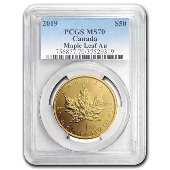 2019 Canada 1 oz Gold Maple Leaf MS-70 PCGS