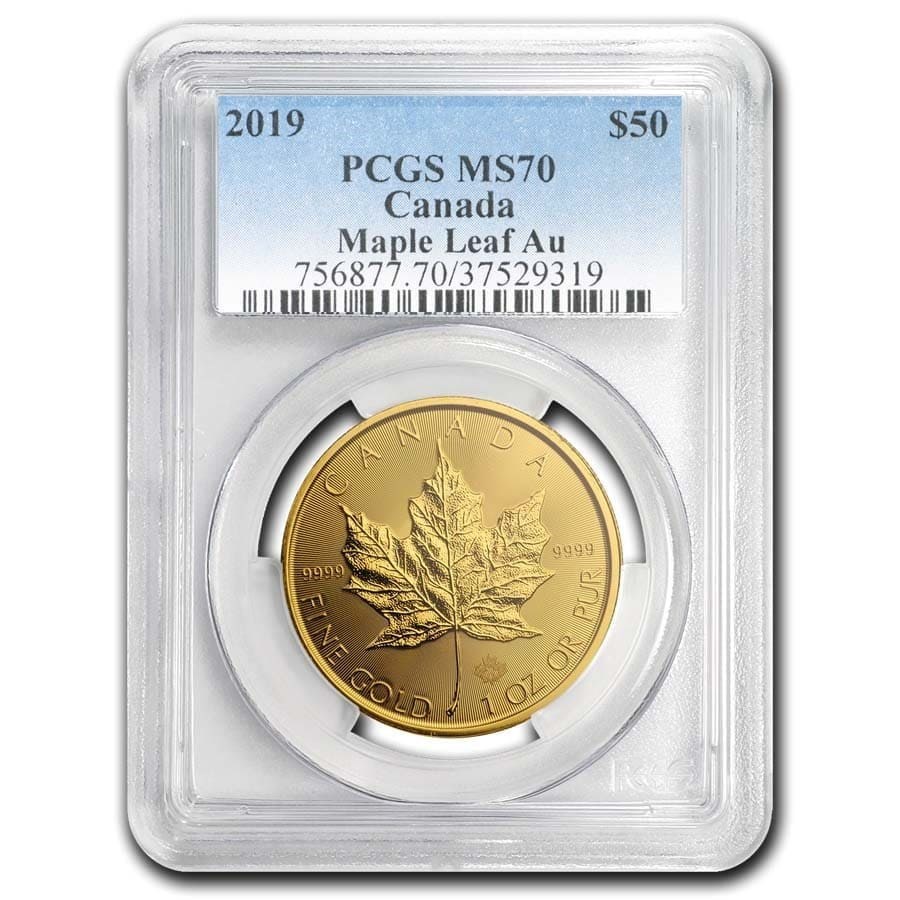 2019 Canada 1 oz Gold Maple Leaf MS-70 PCGS