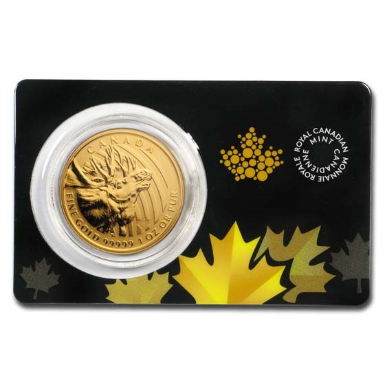 2019 Canada 1 oz Gold Moose .99999 BU (Dmgd/No Assay)