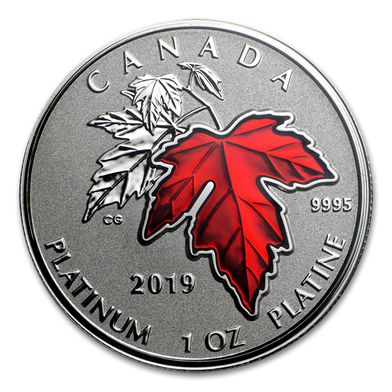 2019 Canada 1 oz Platinum $300 Maple Leaf Forever 2019 Canada 1 oz Platinum $300 Maple Leaf Forever