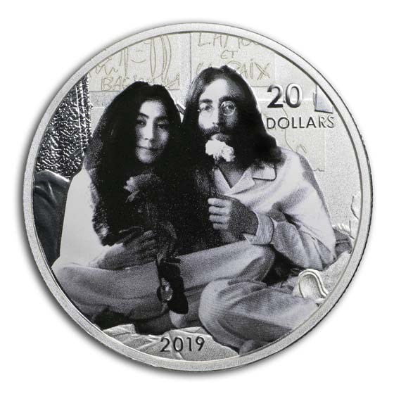 2019 Canada 1 oz Silver $20 Give Peace a Chance: John Lennon 2019 Canada 1 oz Silver $20 Give Peace a Chance: John Lennon