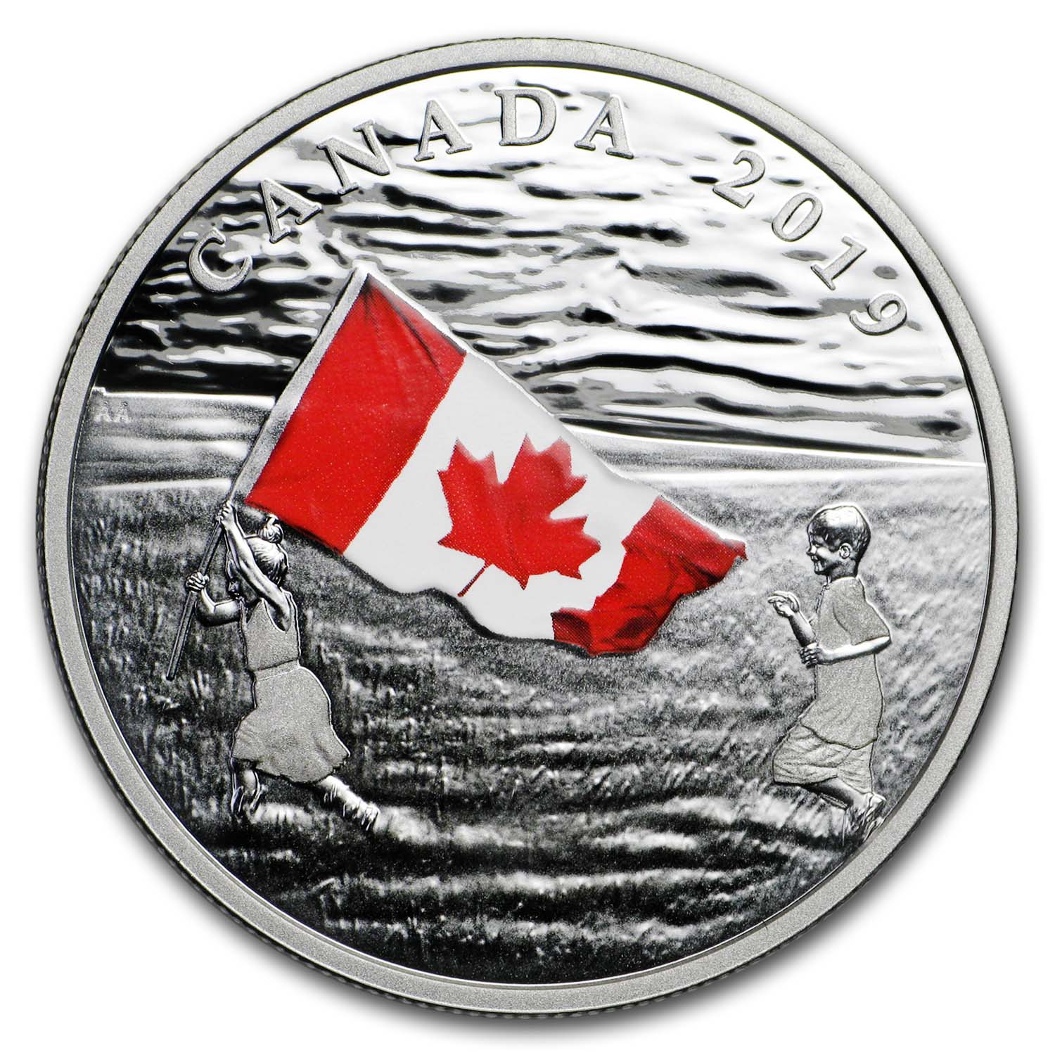 NT 18695 2019 'The Canadian Flag' Colorized Proof $20 Silver Coin 1oz .9999 Fine 