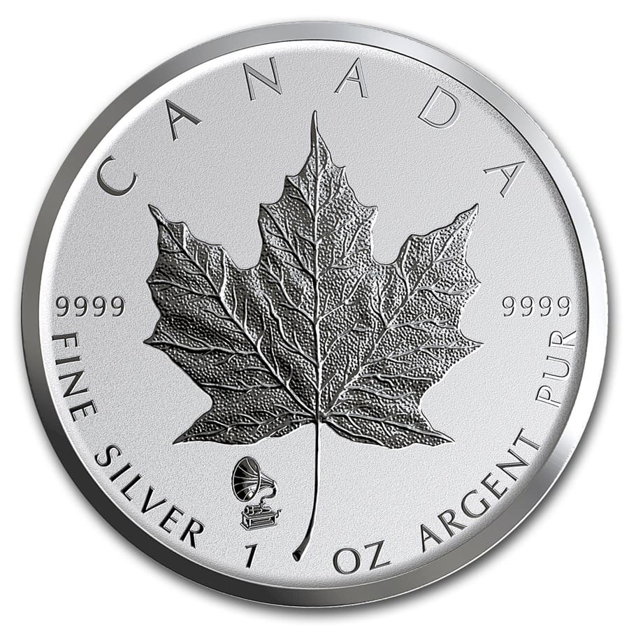 SKU#186181 2019 Canada 1 oz Silver Maple Leaf Edison Phonograph Privy 