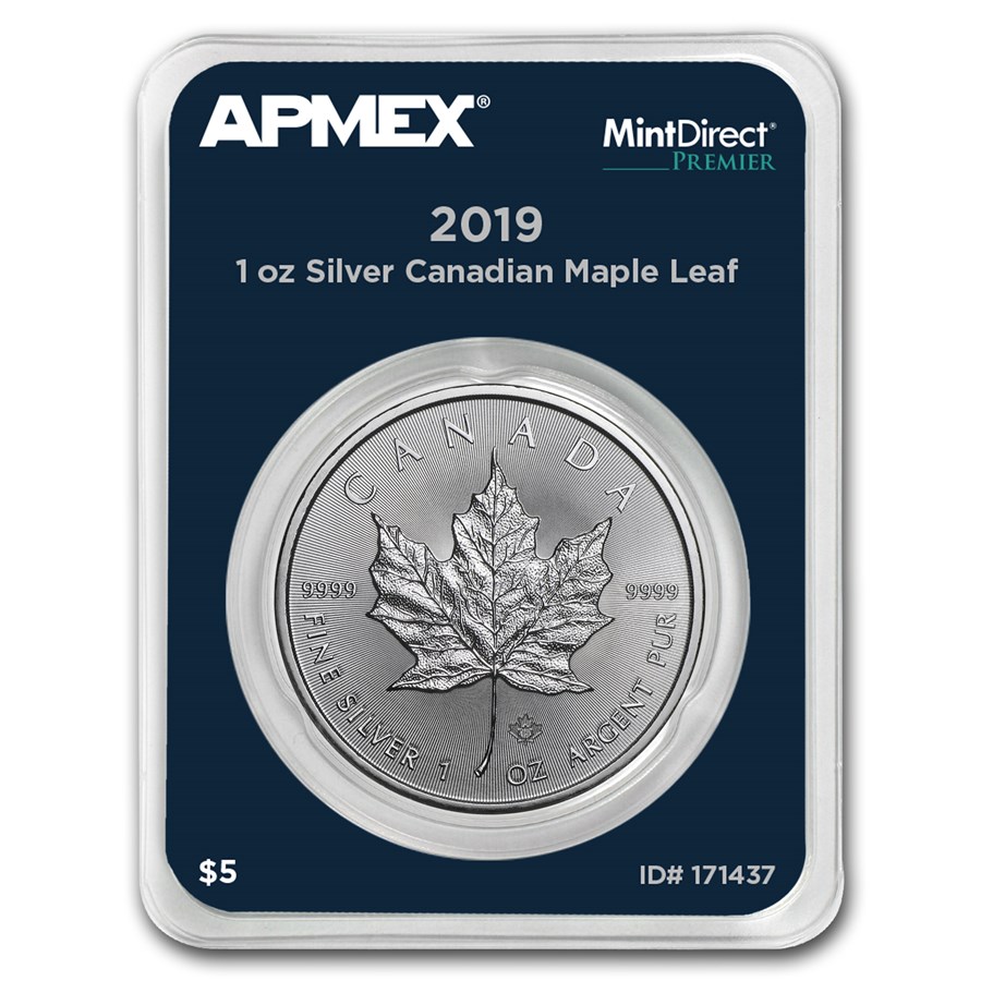 2019 Canada 1 oz Silver Maple Leaf (MintDirect® Premier Single)