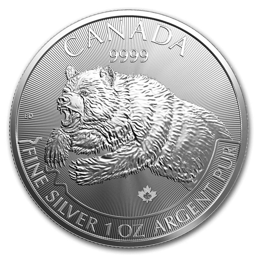 2019 Canada 1 oz Silver Predator Series Grizzly