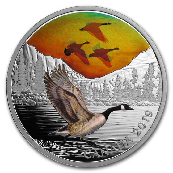 2019 Canada 2 oz Ag $30 Majestic Birds in Motion: Canada Geese 2019 Canada 2 oz Ag $30 Majestic Birds in Motion: Canada Geese