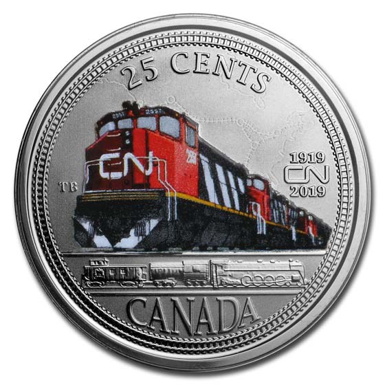 2019 Canada 25-Cent 100th Anniversary of CN 2019 Canada 25-Cent 100th Anniversary of CN